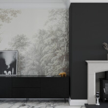 Superfresco Easy Stately Woodland Neutral Print To Order 3m x 2.8m Mural | Wallpaper Roll