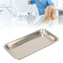 Vassoio in acciaio inossidabile grande 23x12x2 cm per strumenti cosmetici e medici