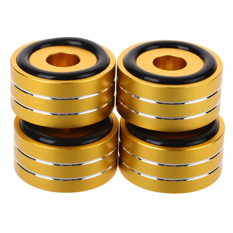 Aluminum Alloy Speaker Feet Pads Nonslip Rubber Ring Isolation Base For Speaker Cabinets Amplifiers Instruments 9189345285936