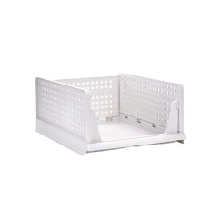 Folding Wardrobe Closet Organizers with Pull Out Drawer Function, Stackable Shelf Baskets Featuring Durable & Sturdy Construction, Foldable &