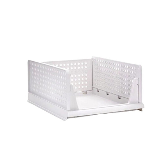 Folding Wardrobe Closet Organizers with Pull Out Drawer Function, Stackable Shelf Baskets Featuring Durable & Sturdy Construction, Foldable &
