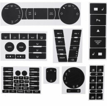 Riparazione pulsanti aria condizionata e radio per Volkswagen Touareg 2004-2009, kit di adesivi in vinile nero per pulsanti, facile installazione,