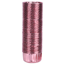 Baking Cups Ramekins, Aluminum Cupcake Liners Oven-Ready Foil Muffin Cups with Curled Edge, Recyclable Aluminum Foil Baking Cups for Weddings