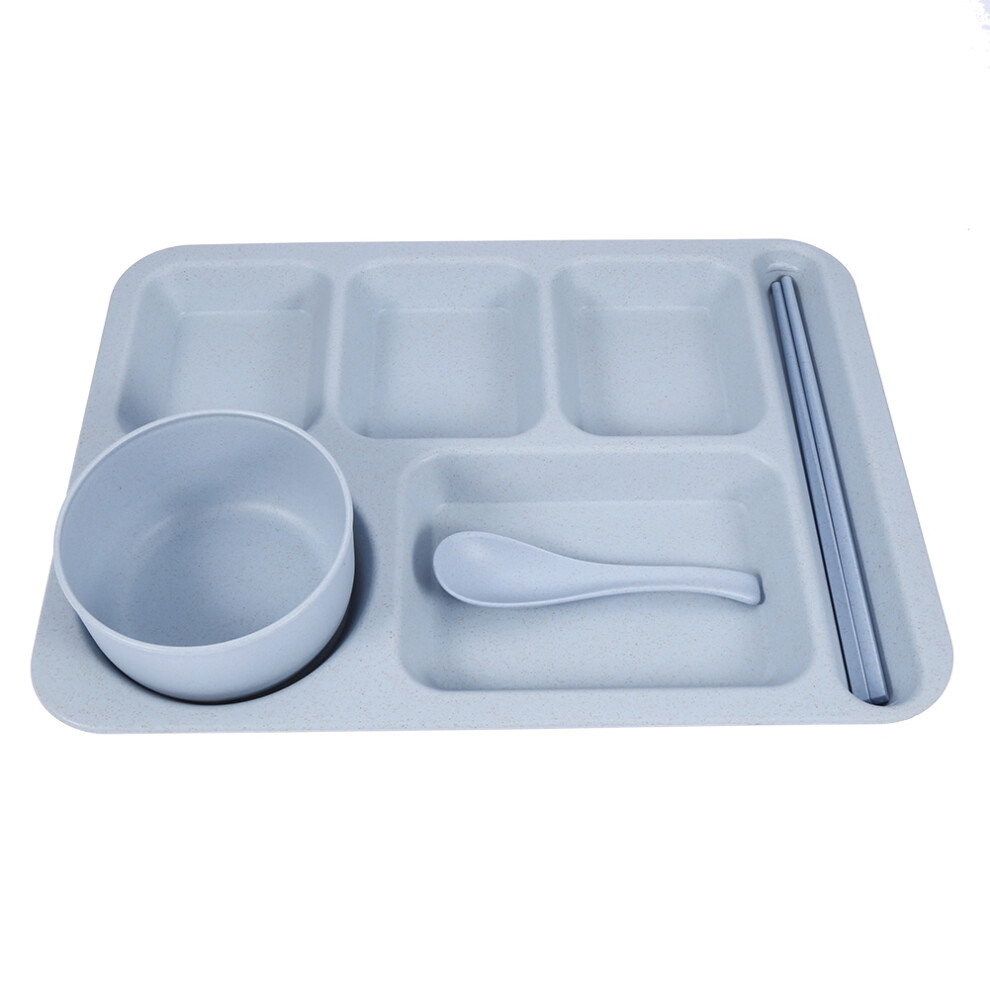 Eco-Friendly Wheat Straw Dining Set, Food Section Plates Diet Dinner Serving Platter, Break-Resistant and Reusable Compartment Dinner Plates,