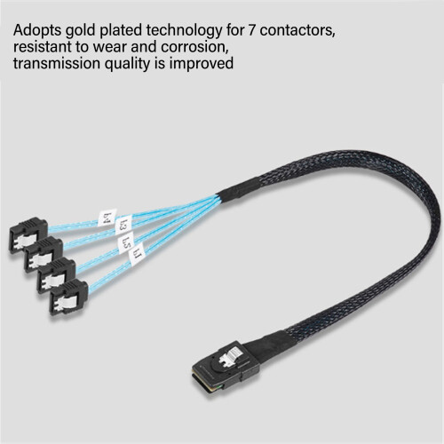 Εσωτερικό καλώδιο Mini SAS σε SATA, SFF-8643 σε SATA Forward Breakout, καλώδιο σκληρού δίσκου ελεγκτή 2