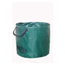 Garden Waste Bag Green Large Capacity Heavy Duty Reusable Waterproof PP Yard Leaf Grass Container Storage 300L/120L/60L