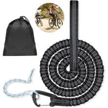 Corde de remorquage élastique pour vélo et motoneige, extensible jusqu'à 3 m pour une utilisation polyvalente, bandes réfléchissantes pour une