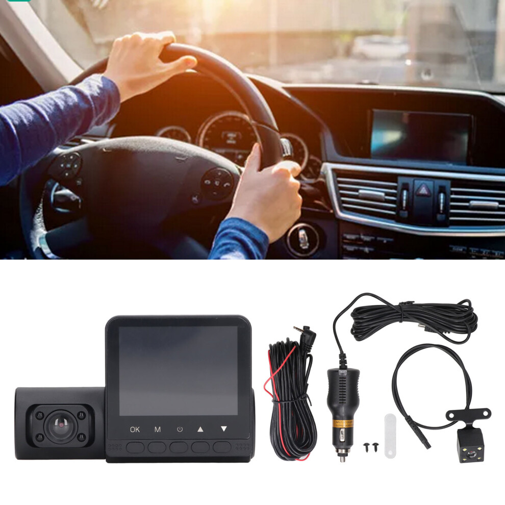 2.4 Inch 3-Way Hd 1080P Car Dashcam With Night Vision And 32Gb Support 6921371352809