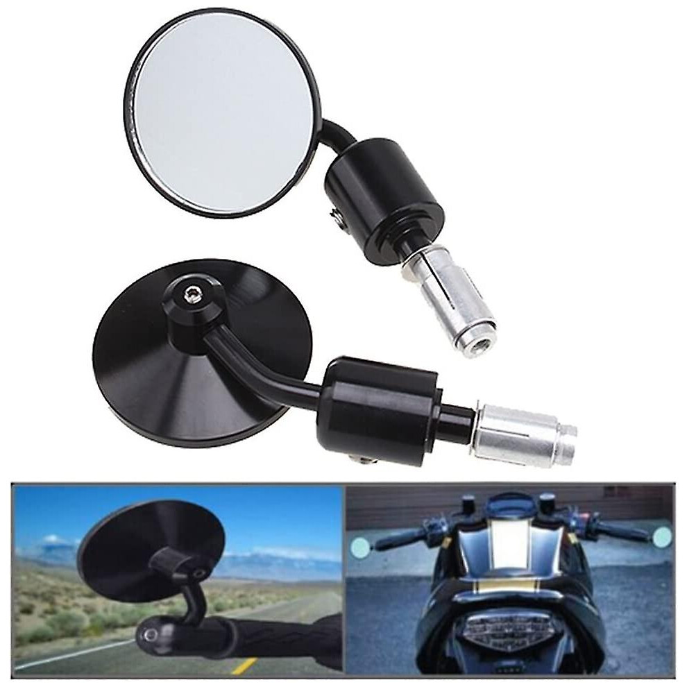 Upgrade Your Ride With Sleek Motorcycle Mirrors, Waterproof Shell Protecting Your Investment And Convex Glass Mirror For Enhanced Visibility 9405630271348