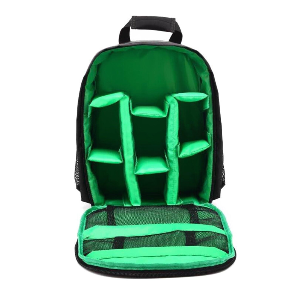 Camera Backpack Dslr Digital Camera Bag For Photographer With External Mesh Pockets And Dual Zipper Pulls No.2 Green 9189345286087