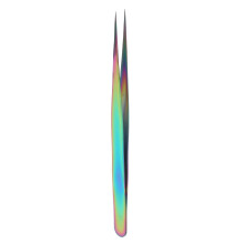Pensetă cu vârf de fibră pentru gene, cu design elegant și instrument versatil pentru extensia genelor, din oțel inoxidabil chirurgical