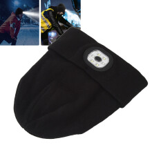 LED Knitted Hat 250mAh 22x21cm Black 8.7x8.3in