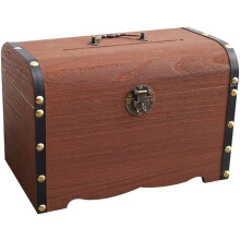 Retro Wooden Treasure Chest, Unique Handmade Storage Box for Unforgettable Decorative Storage Moments