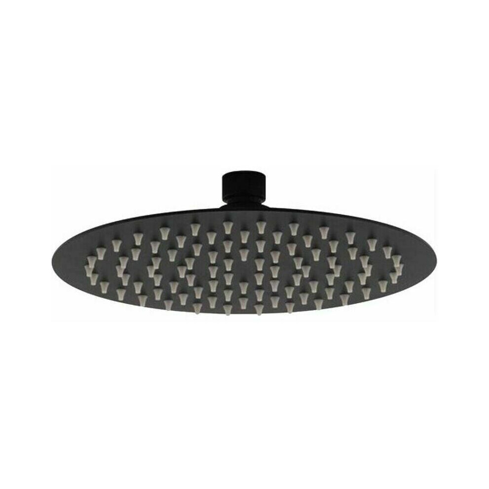 Rain Shower Head, Ultra-Thin Design, Self-Cleaning Silicone Nozzles, Leak Proof And Rust Protection Stainless Steel Matte Black Finish, For Modern 9448196446423