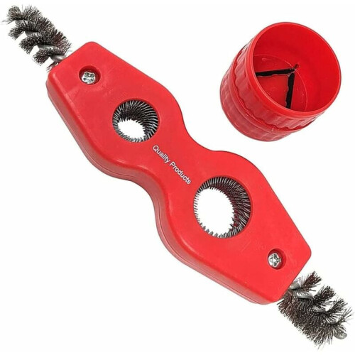 Pipe Protector: Enhanced Deburring Brush for Smooth Welding, Manual Metal Rust Removal Tool, Durable and Convenient (4 in 1)
