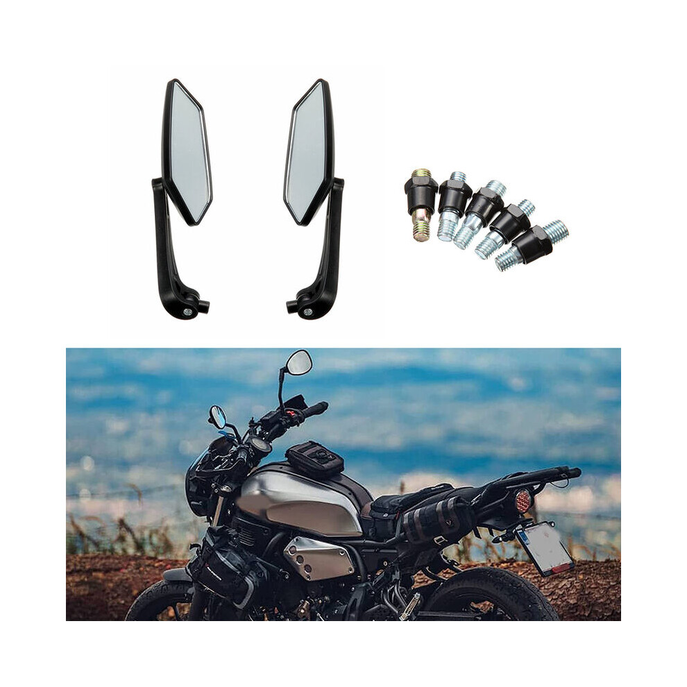Convex Rear View Anti-Glare Motocycle Side Mirrors, Universal Fit For Most Motorcycle Models, Secure And Stable Design, High Definition Vision, Easy 9173940291676