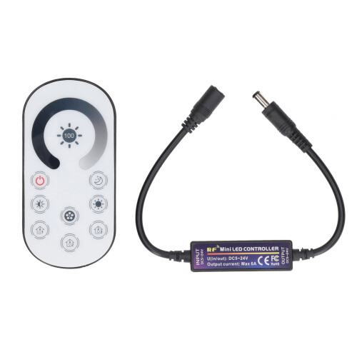 Mini RF Dimmer Controller for LED Light Bar DC 5-24V, Wireless 1