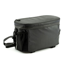 Borsa laterale universale per bicicletta, resistente all'acqua, borsa portaoggetti per bicicletta a doppia griglia 900D con strisce riflettenti e