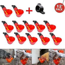 Poultry Waterer, Easy Install Watering Cups for Farm Birds, Automatic Fresh Water Delivery with Gravity Fed System