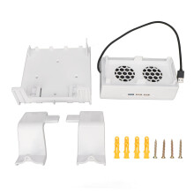 Ventoinha de resfriamento silenciosa com LED RGB para Xbox Series S, cooler externo dobrável e portátil com velocidade ajustável e portas USB.