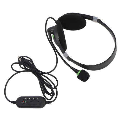 Headset For Gaming And Computer Use Noise Canceling Over Ear Headset With Flexible Microphone Volume Control And Mute Function Fine Craftsmanship 1
