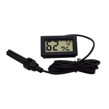 Temp Humidity Monitor Digital LCD Hygrometer With Probe, Room Temperature Reader, Reptile Tank Humidity And Temp Meter