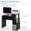 Homcom HOMCOM Computer Desk with Sliding Keyboard Tray Storage Drawer Shelf Black 4