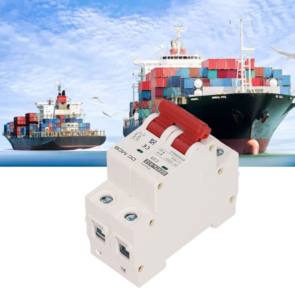 Din Rail Dc Circuit Breaker 2P 25A Short Circuit Protection Modular Design 8471371354191