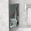 Homcom HOMCOM Bathroom Corner Wall Mirror Storage Cabinet Cupboard Stainless Steel 9