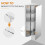 Homcom HOMCOM Bathroom Corner Wall Mirror Storage Cabinet Cupboard Stainless Steel 7