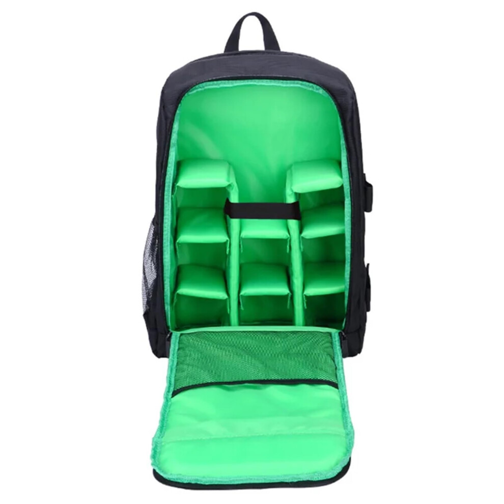 Camera Backpack For Slr Digital Cameras Waterproof Compatible With Sony Canon Nikon With Tripod Holder L- Lining Green 9382693736550