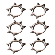 Coole Nietenohrringe aus Edelstahl, individuelle-sechs Spitzen 1