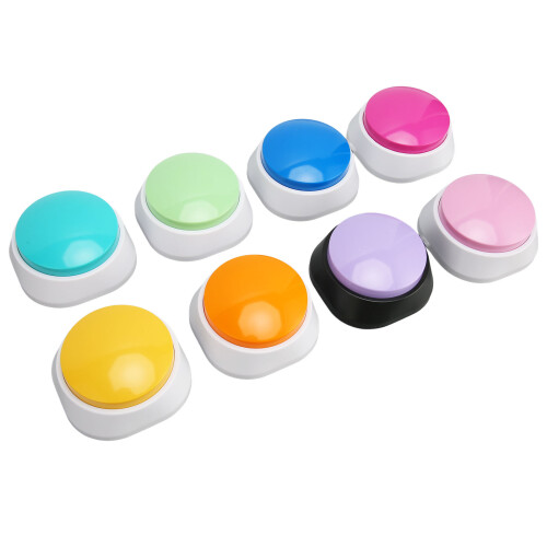Pet Communication & Training Buttons 30s Record 8Pcs Battery-Powered