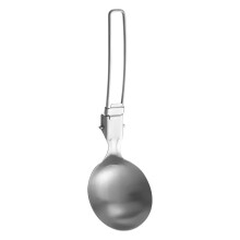 Soup Spoon Stainless Steel Foldable Ladle NonSlip Handle Outdoor Camping Utensil For Travel Hiking Picnic
