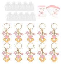 Porte-clés de fête prénatale, cadeaux-Ensemble rose de 10 pièces