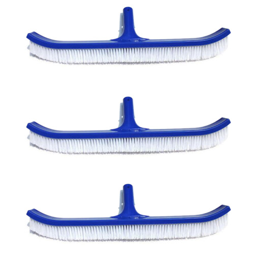 3X Escova de Piscina Azul de 18 Polegadas Cabo Escova Limpa Escova de Parede de Piscina Ferramentas de Limpeza