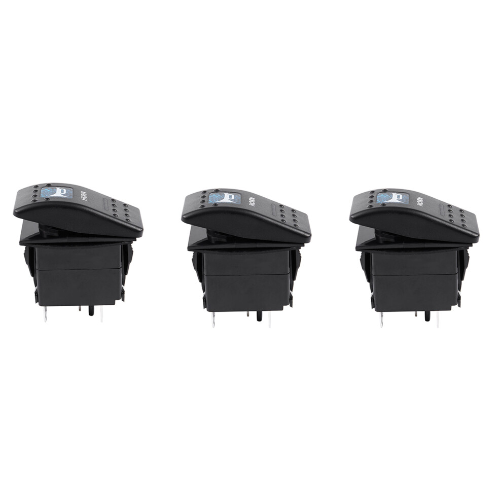 3X Horn Pattern Led 12V/20A 24V/10A 5-Pin Rocker Toggle Car Boat Light 6032604650446