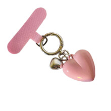 Porte-clés coloré en forme de cœur d'amour, breloque pour-Rose