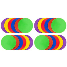 24Pcs Colored Spot Non-Slip Agility Markers Flat Cones Dots for Football Basketball Training Dance Practice
