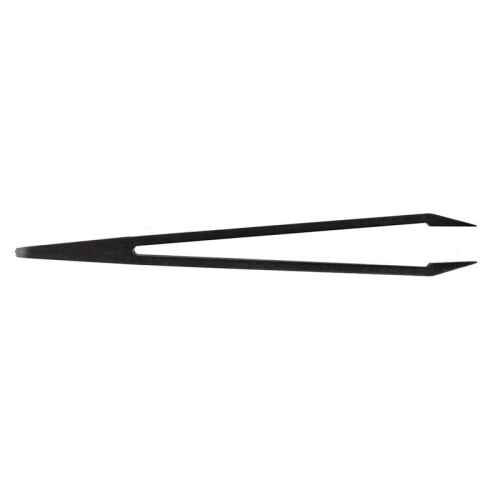 5X Manual Tool Black Plastic Flat Tip Anti-Static Tweezers