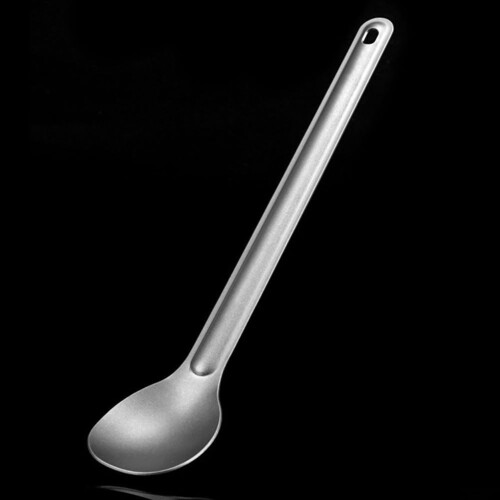 Ultralight Tableware Long Handle Ti Spoon Titanium Camping Utensil For Outdoor Picnics 2