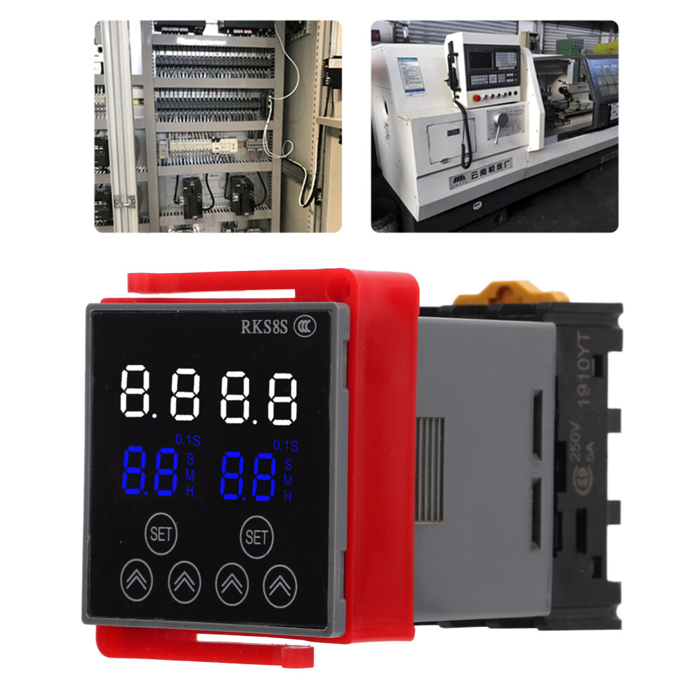 Time Relay Lcd Display, Delay 0.01S-9999H, Dc12v, Flame Retardant Housing 8731371367257