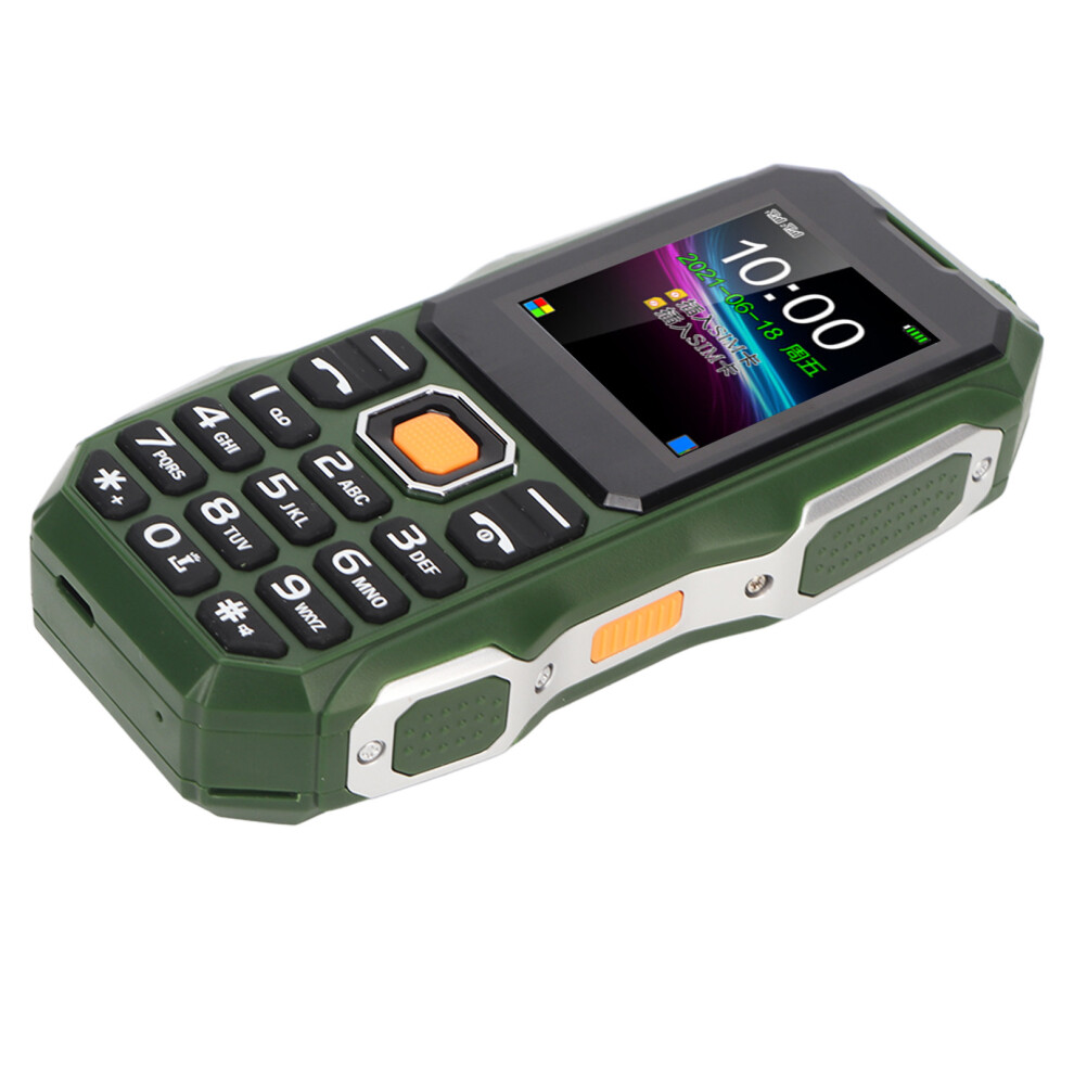 Durable W2021 1.8" Mobile Phone For Seniors 5800Mah Army Green 8221371365464