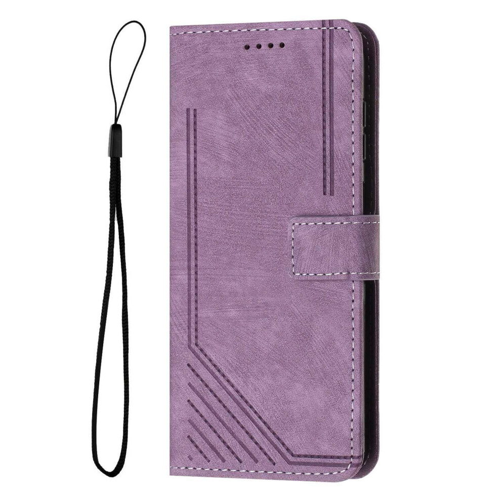 Wallet Leather Shockproof Flip Case Kickstand Card Holder Magnetic Closure For Oppo Reno 10/ Reno 10 Pro Purple 9426802503678
