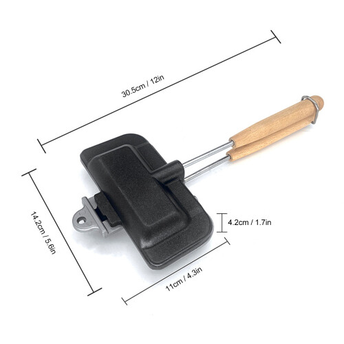 Portable Non Stick Sandwich Pan with Removable Clamp - Compact Kitchen Tool 2