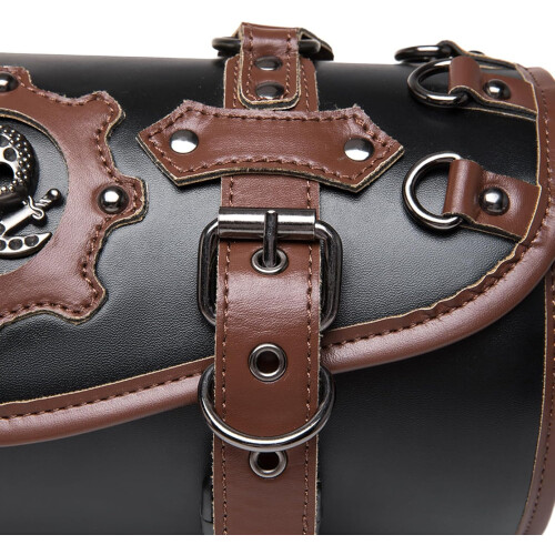 Motorcycle Fork Tool Bag PU Leather Handlebar Storage Pouch for Daily Commuting 1