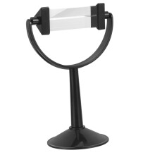 Optical Glass Triangular Prism with Stand for Light Refraction and Physics Teaching Experiments