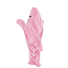 Wearable Shark Hooded Blanket for Adults, Shark Sleeping Bag with Full Body Coverage, Soft Cozy Warm Flannel Hoodie Cloak for Lounging and