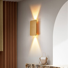 Applique murale LED moderne au design rétro, style industriel, facile à installer, avec éclairage supérieur et inférieur, idéale pour le salon.