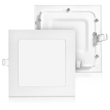 Komplett pakke inkludert LED-taklampe, nøytralt hvitt lys (4000–4500K) Firkantet 9 W, lett konstruksjon Rask varmespredning Nei